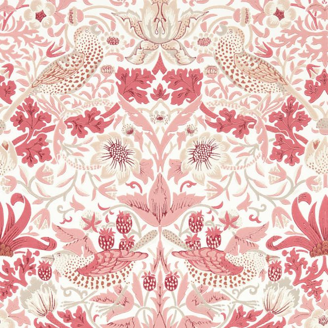 Hovedbilde William Morris - Strawberry Thief Cochineal Pink