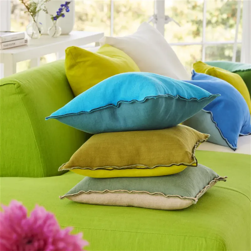 Designers Guild - Brera Lino Lime & Moss Linen